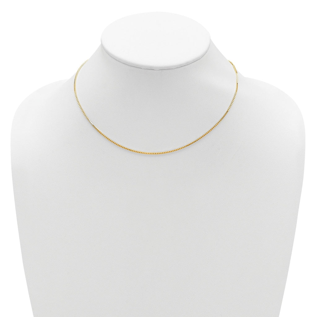 Box Chain in Gold-Plated Sterling Silver, 1.2mm