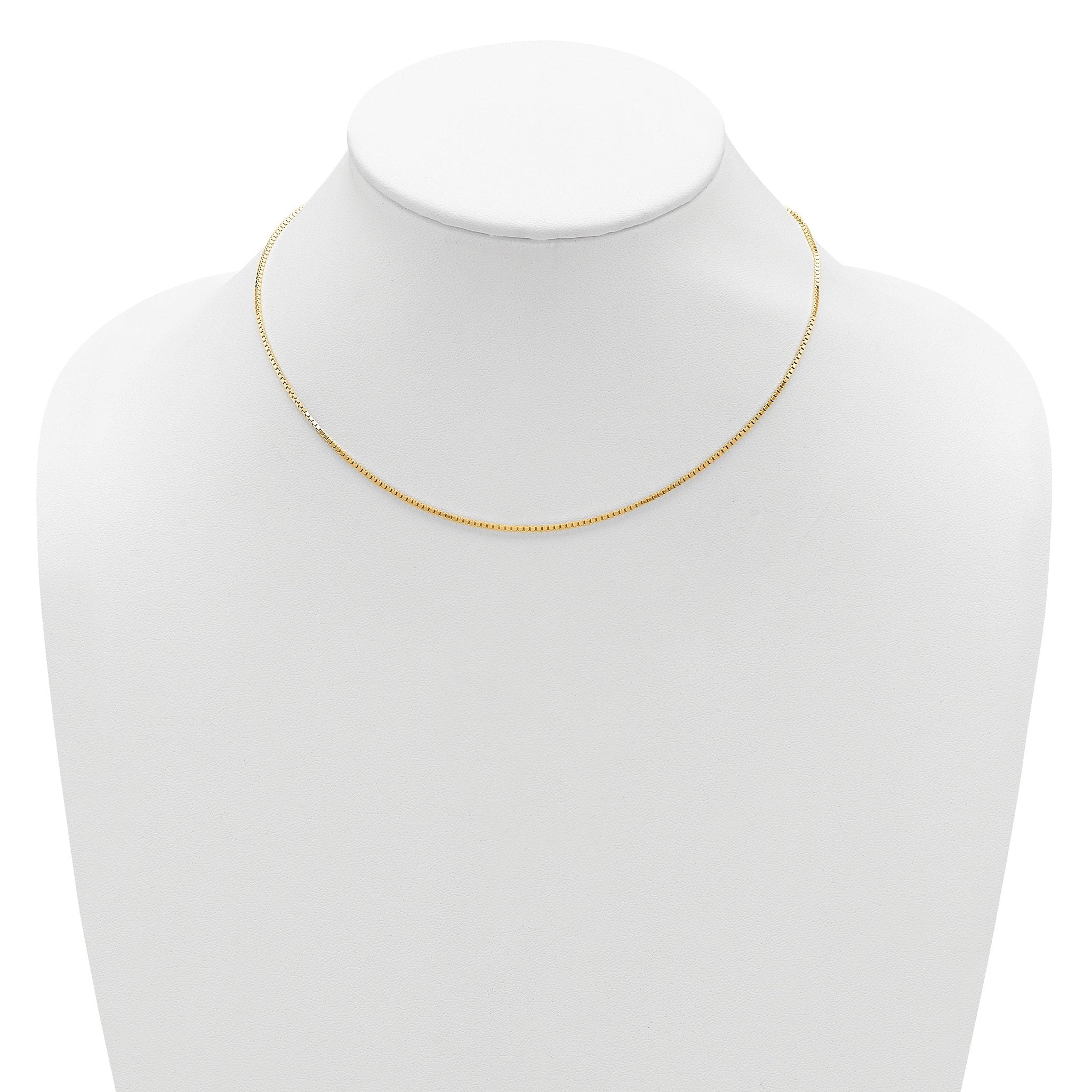 Box Chain in Gold-Plated Sterling Silver, 1.2mm