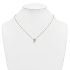14k 1 1/2 carat Certified Lab Grown Diamond VS+ F+ Pear Complete 18 inch Bezel Set Solitaire Necklace