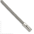 Stainless Steel Brushed and Polished Wire Bracelet