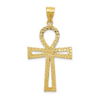 Sophia Jewelers 14K Gold Ankh Cross Pendant with Polished Finish