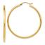 14K Gold Polished Hoop Earrings 40mm Hollow Design with Lifetime Guarantee