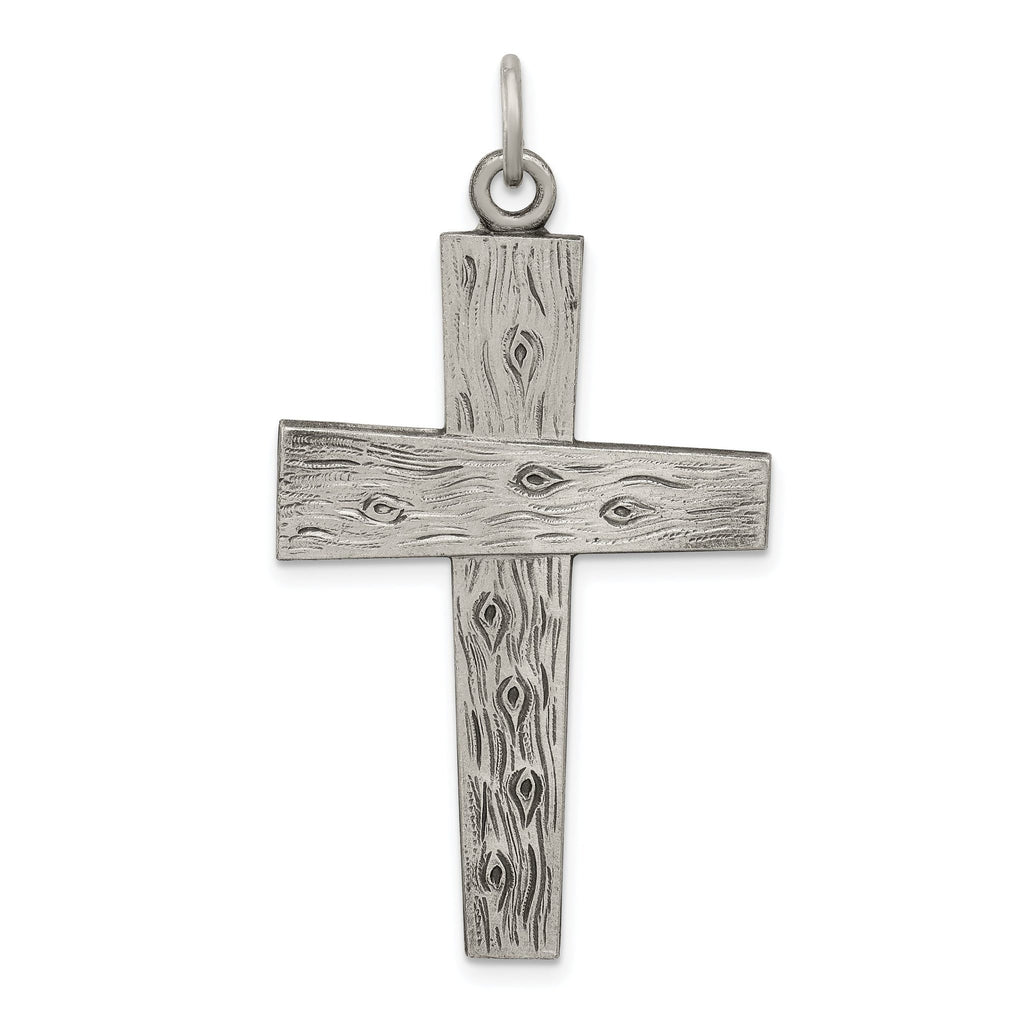 Sterling Silver 925 Antiqued Cross Pendant with Solid Die Struck Design