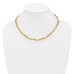 14K Polished Paperclip Link Necklace