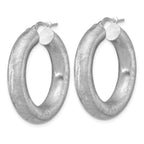 Sterling Silver RH-plated Radiant Essence Hoop Earrings