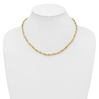 14K Polished and Textured Twist Necklace