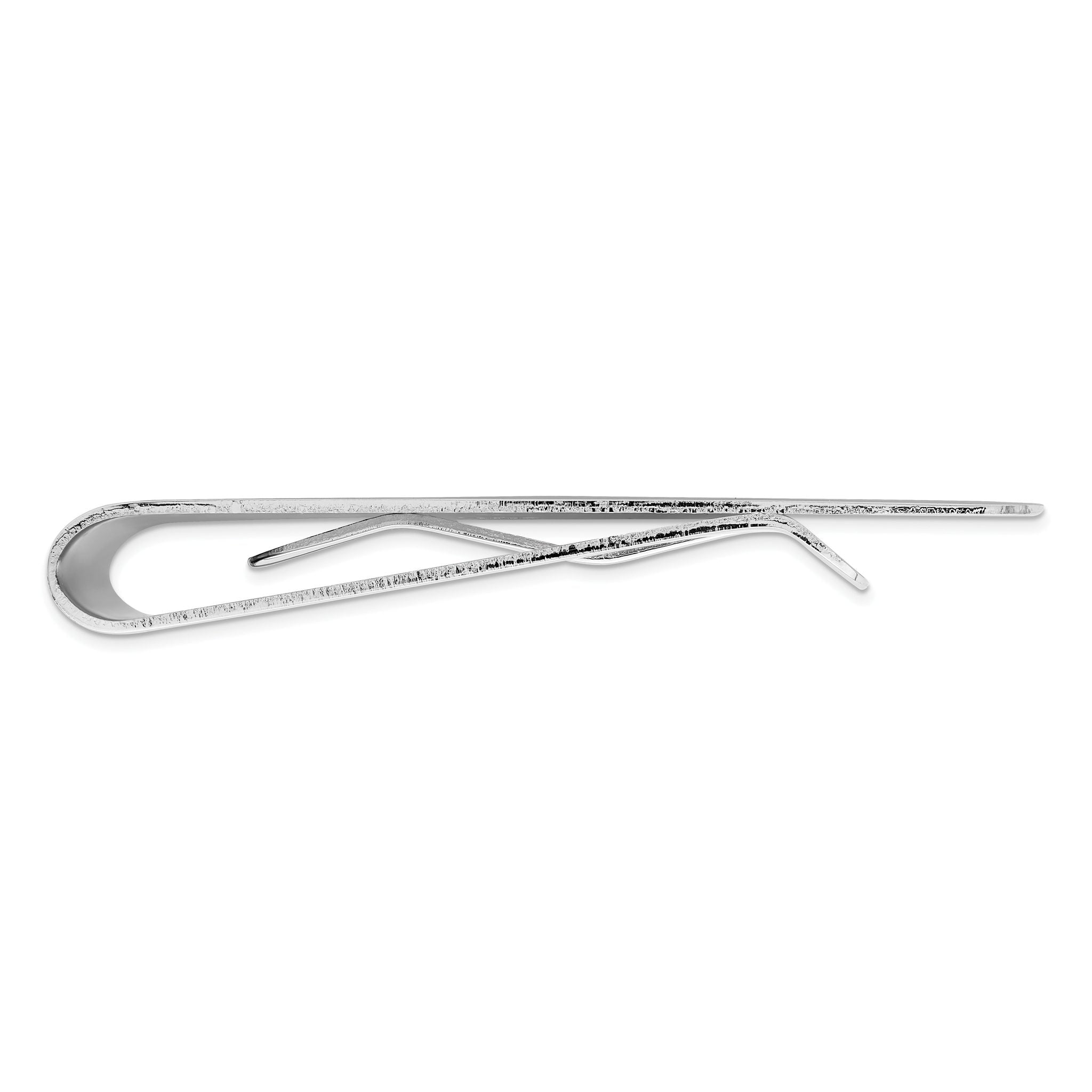 Rhodium-plated Kelly Waters Four Square Engraveable Money Clip Secondary image