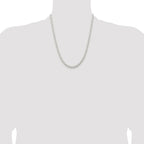 Sterling Silver Rhodium-plated 5mm Solid Rope Chain
