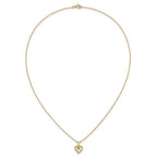 10k Madi K 3mm Peridot Heart Birthstone Necklace