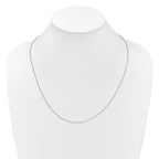 14K White Gold Adjustable 1.4mm D/C Open Franco Chain