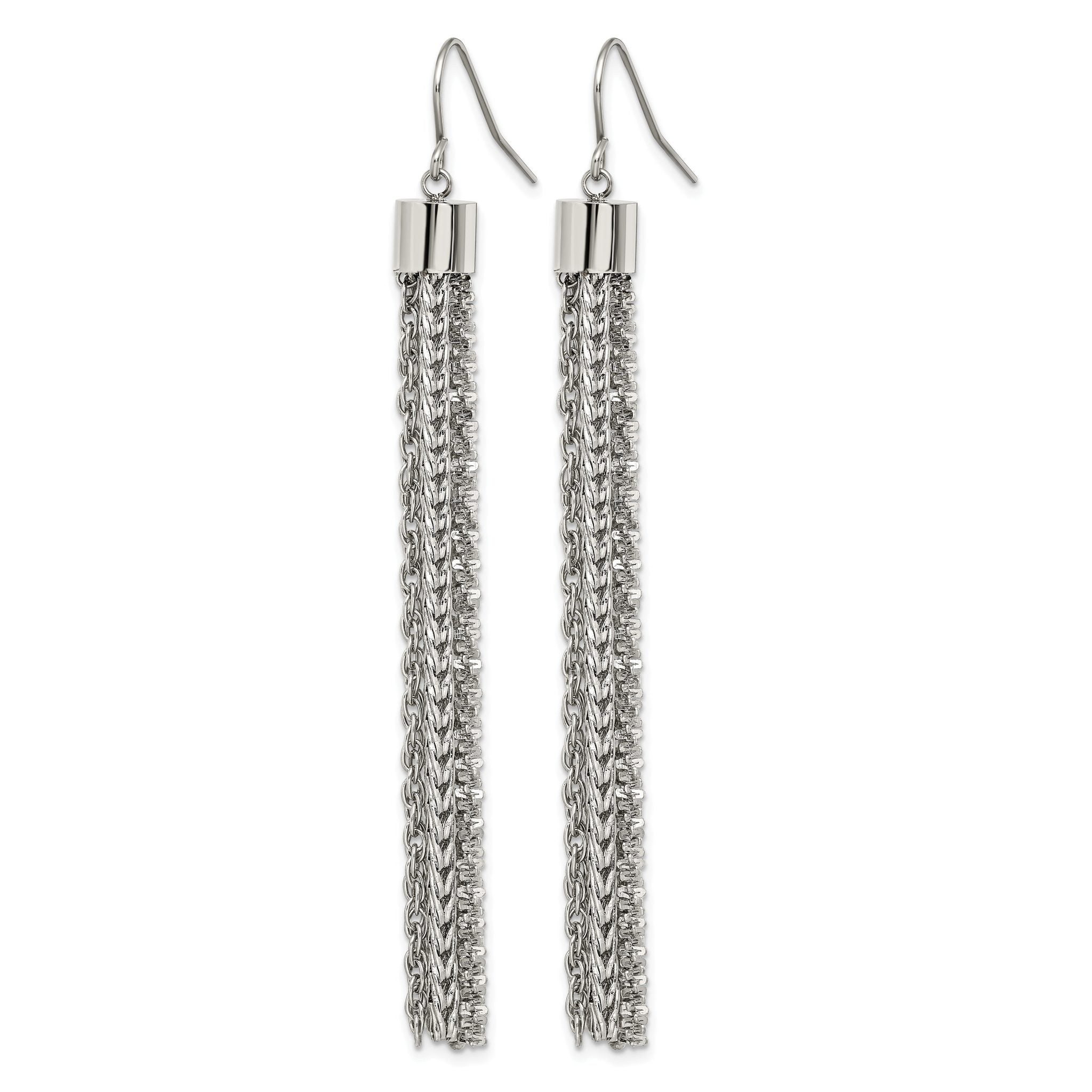 Stainless Steel Polished Drop Dangle Earrings for Women