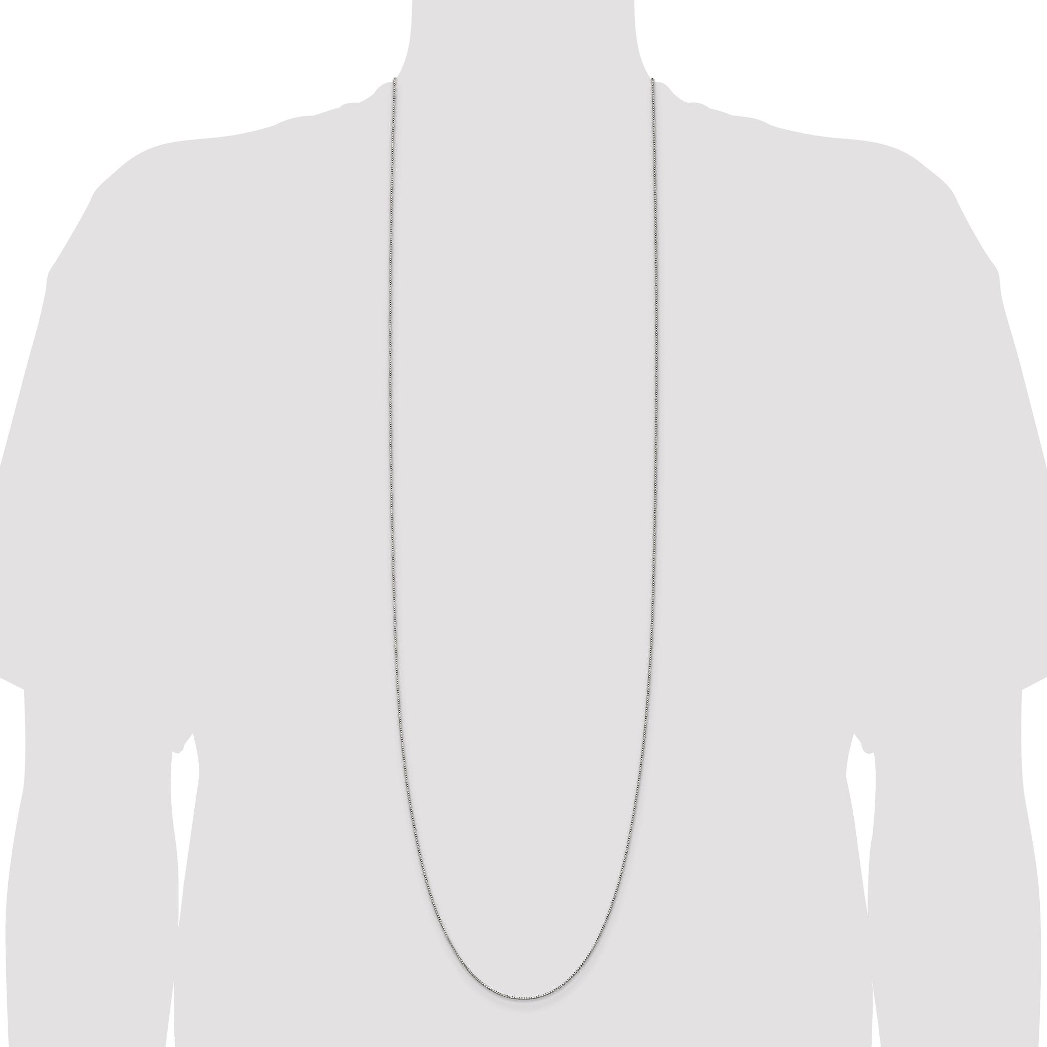 Box Chain Necklace in Sterling Silver, 0.9mm