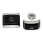 Black Spinel Cuff Links in Black Titanium & Silver by Edward Mirell