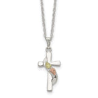 Landstrom's Sterling Silver Necklace with 12K Gold Accents and Rhodium Finish
