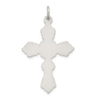 Sterling Silver 925 Antiqued Cross Pendant with Polished Finish Solid Design