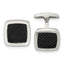 Stainless Steel Black Carbon Fiber Cuff Links