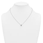 14k White Gold 1 1/2 carat Certified Lab Grown Diamond VS+ F+ Heart Complete 18 inch Four Prong Pendant Necklace