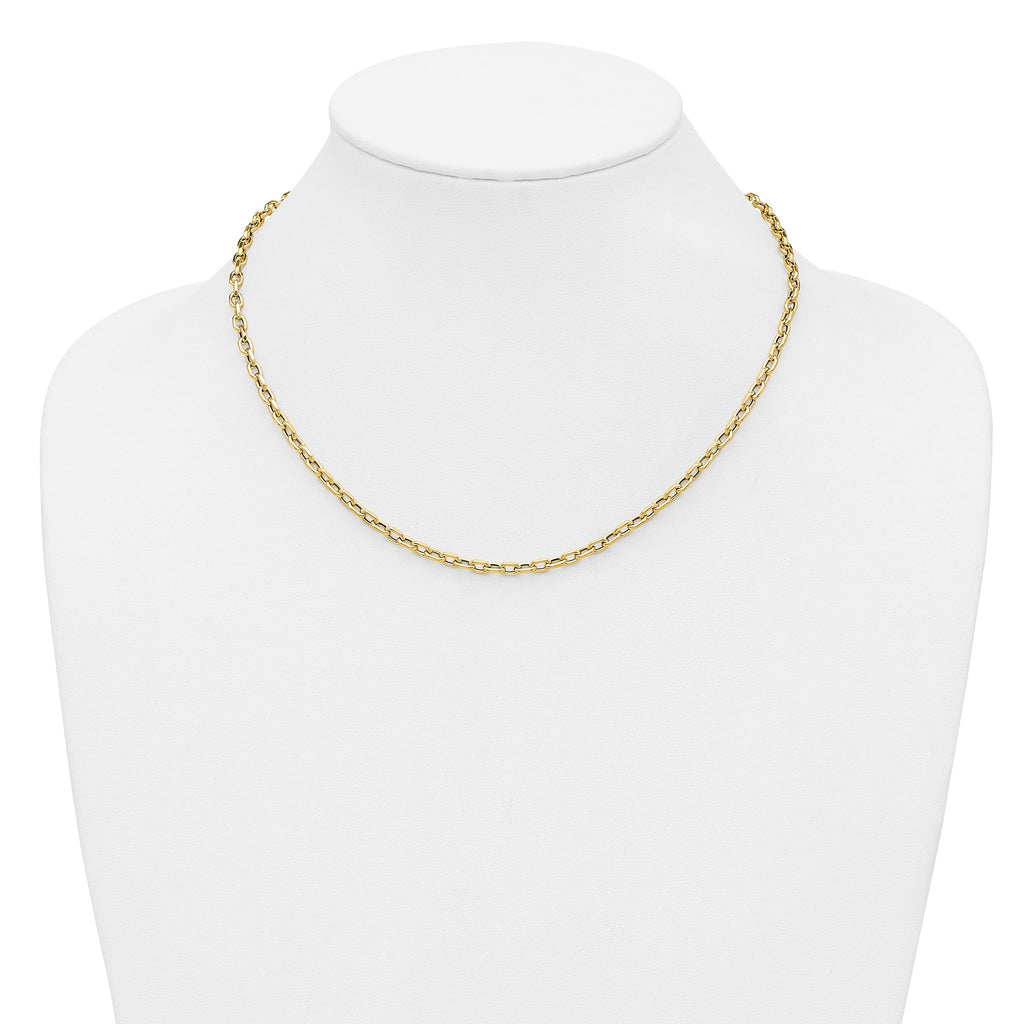 14K Polished Fancy Link Necklace