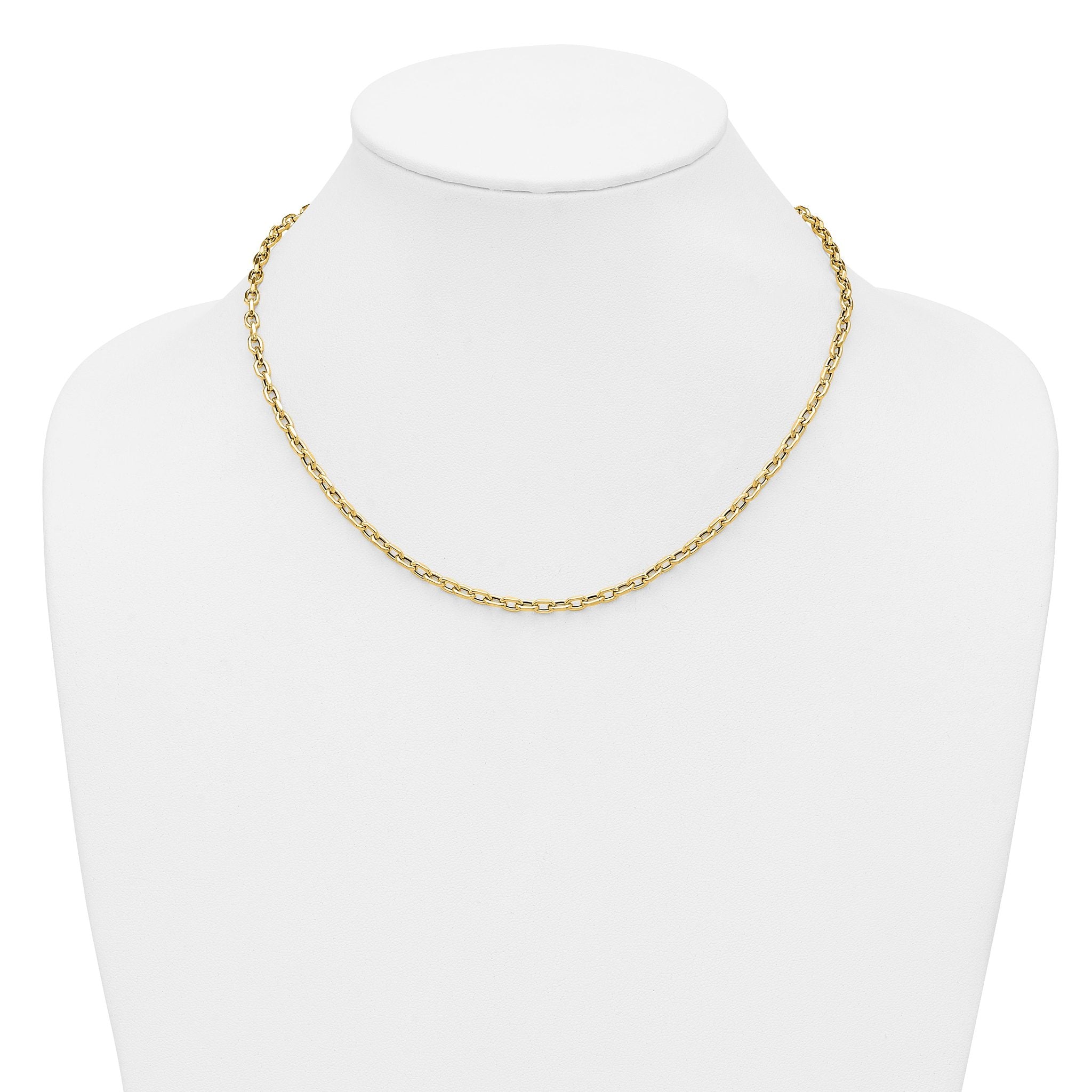 14K Polished Fancy Link Necklace