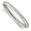 Stainless Steel Polished and Textured Hollow Bangle Bracelet for Women