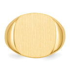 14k 17.0x17.0mm Open Back Mens Signet Ring