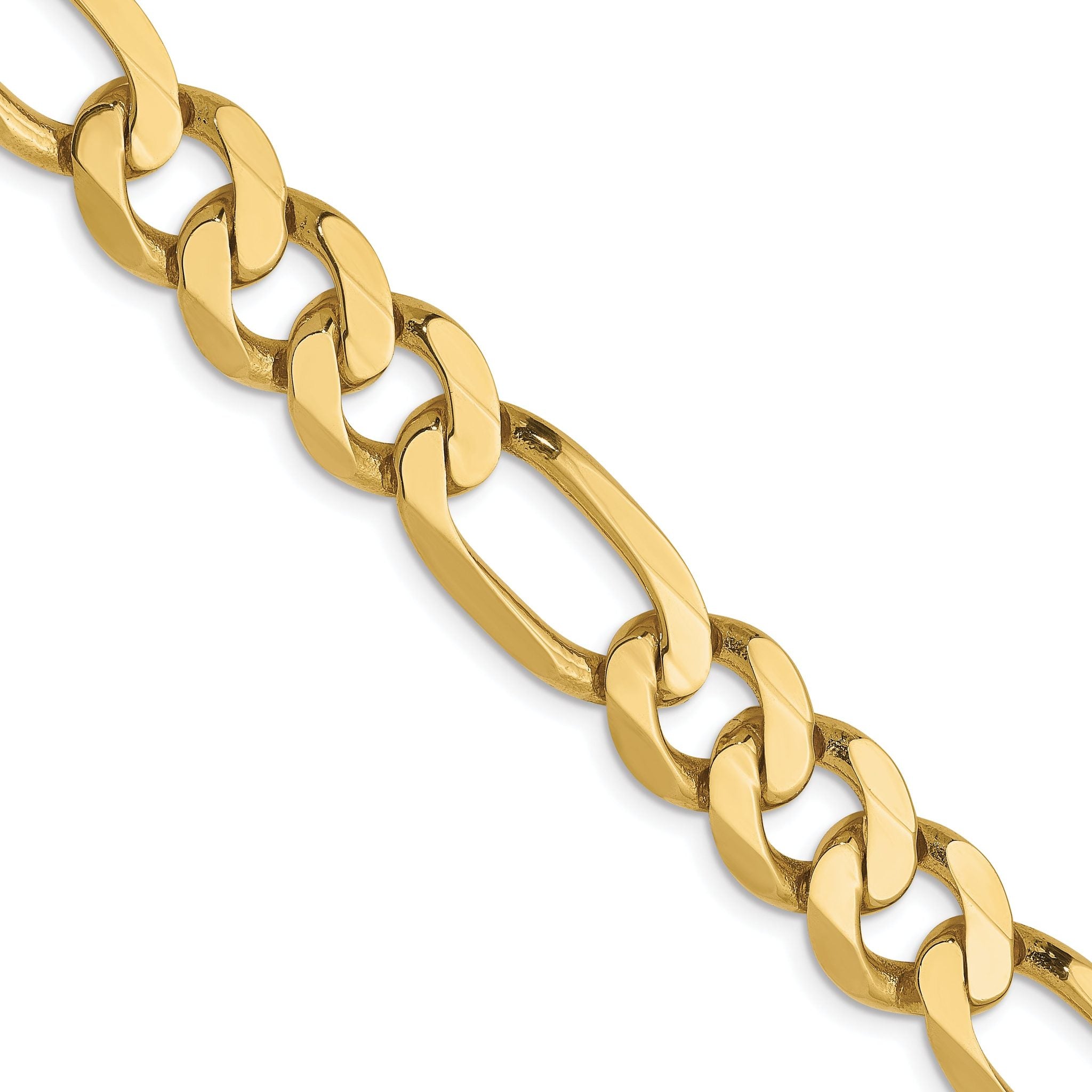 8.75mm 10K Yellow Gold Figaro Chain