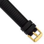 Ventilated Silicone Watch Band in Black, 18mm