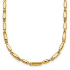 14k Polished 3mm Fancy Bar Link 18 inch Necklace