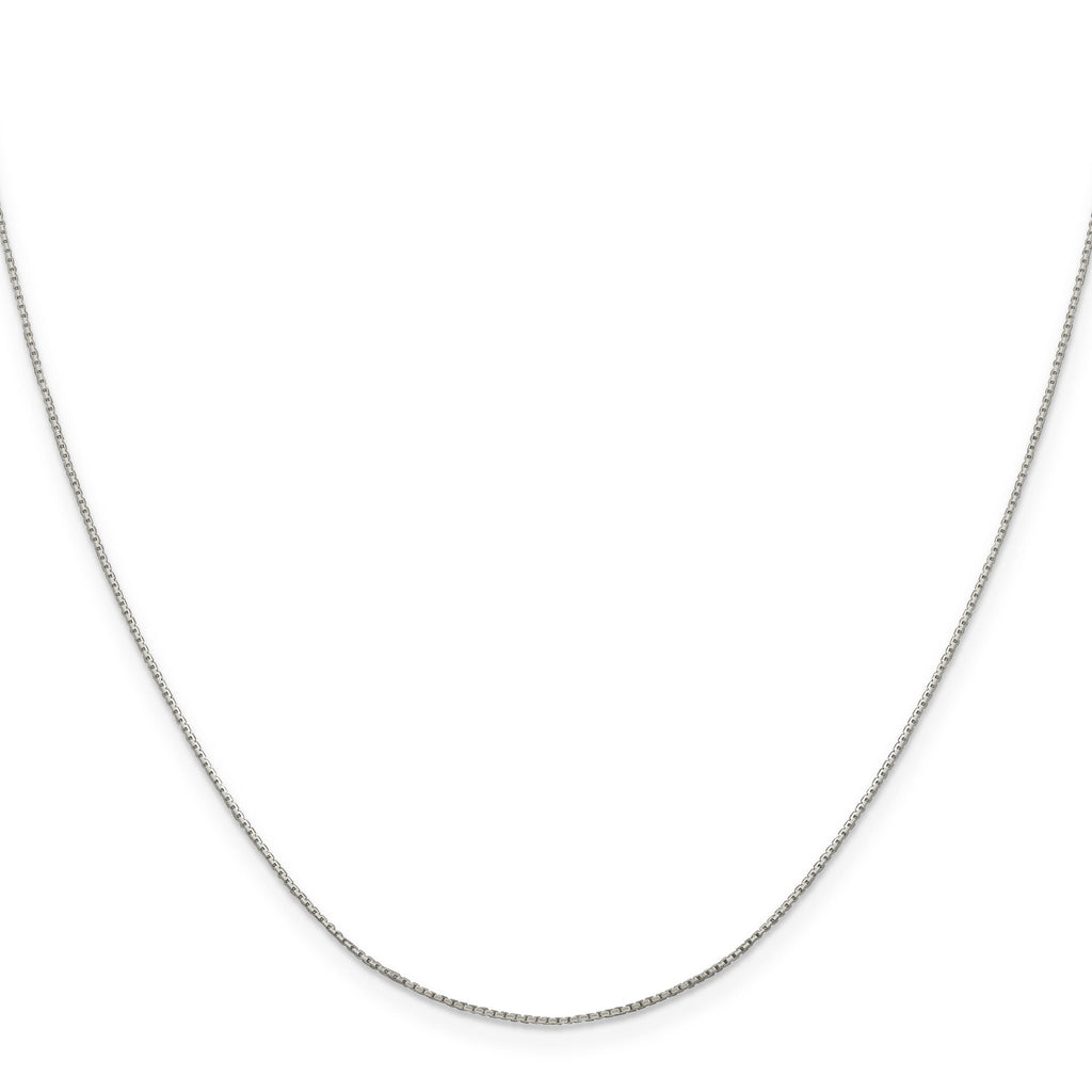 8-Sided Mirror Box Chain Necklace in Sterling Silver