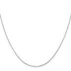 8-Sided Mirror Box Chain Necklace in Sterling Silver