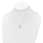 Sterling Silver CZ Hands in Heart Necklace