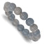 Grey Agate 12mm Beaded Stretch Bracelet