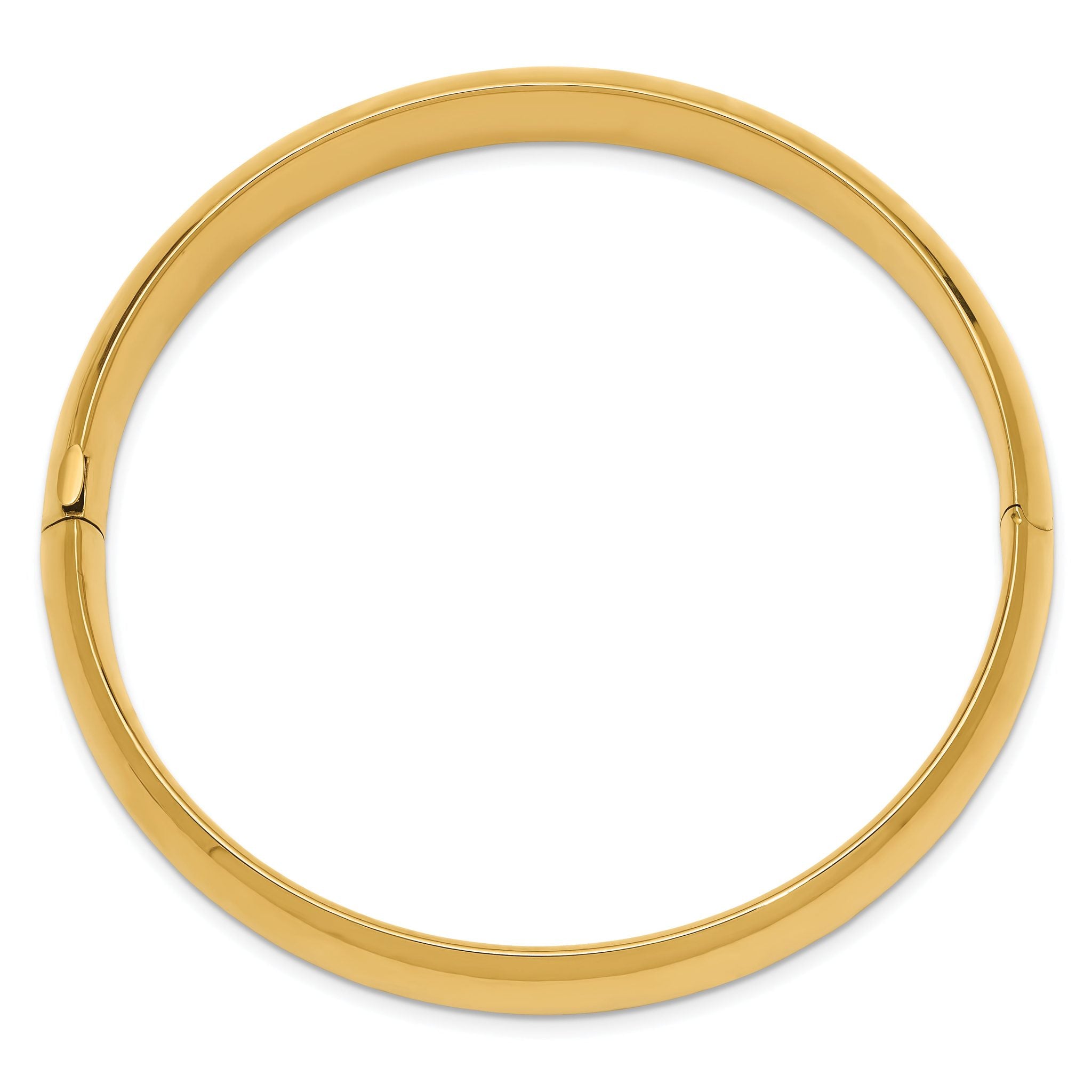 10k 7/16 High Polished Hinged Bangle Bracelet Secondary image