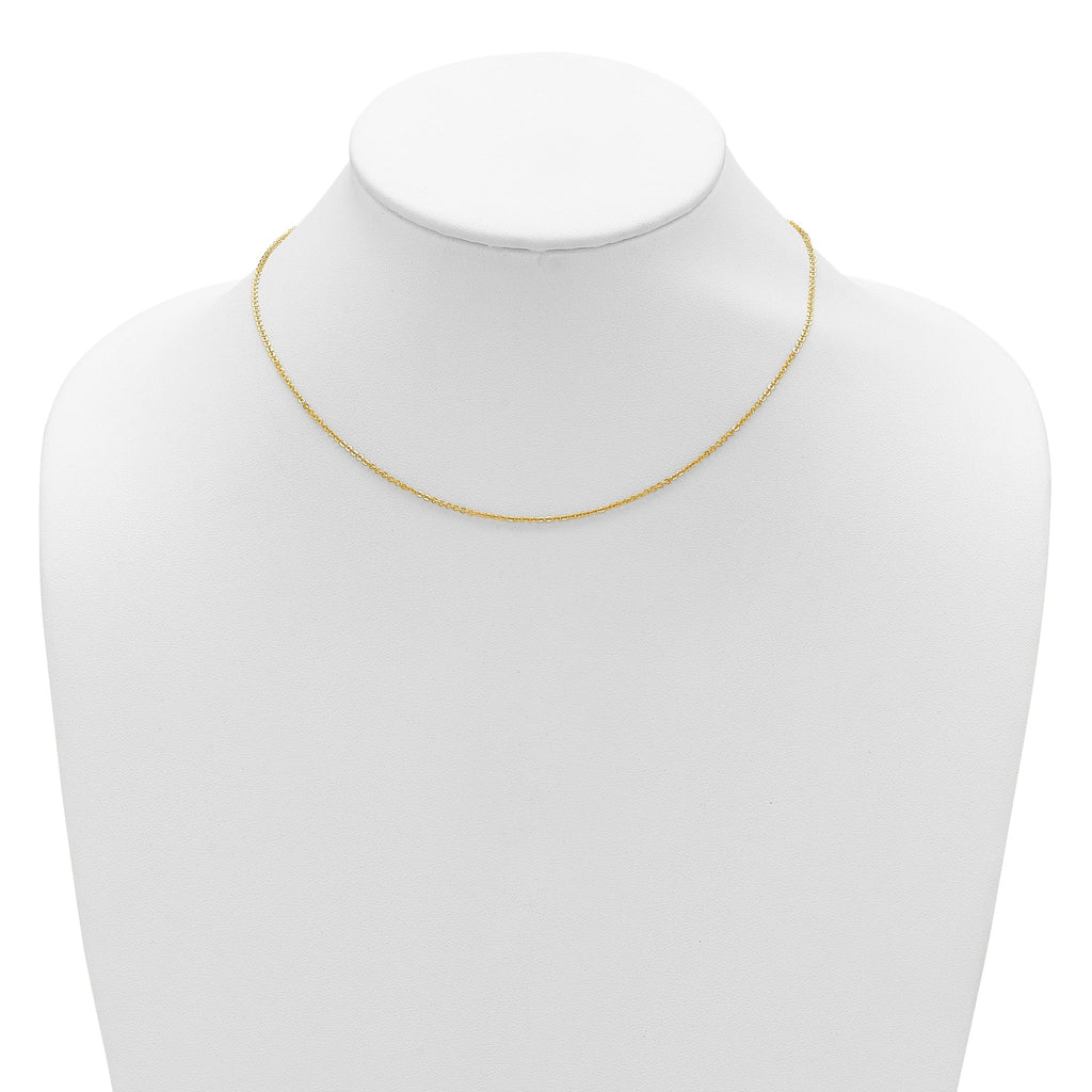14K 1.4mm Flat Cable 1in+1in Adjustable Chain