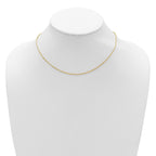 14K 1.4mm Flat Cable 1in+1in Adjustable Chain