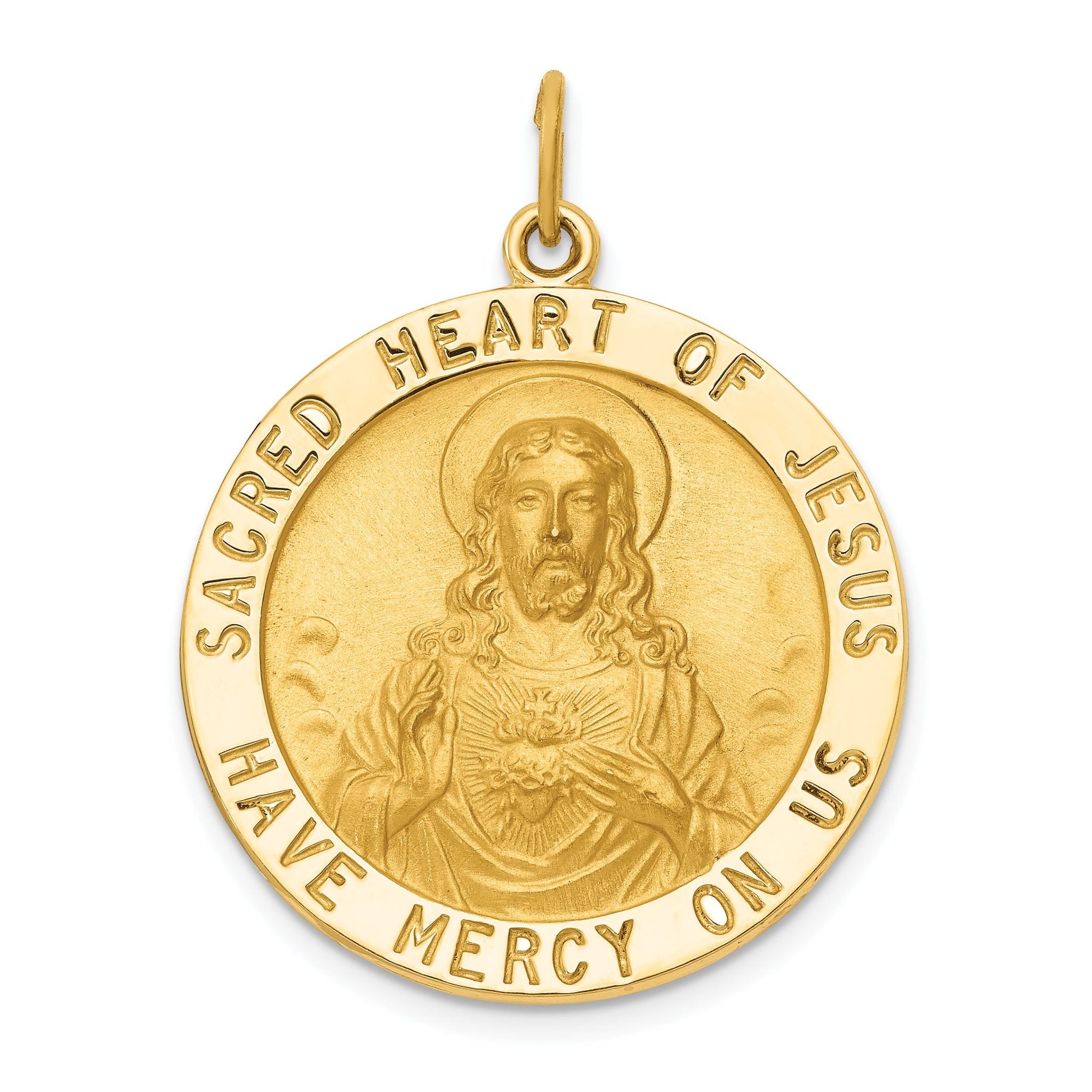 14K Sacred Heart of Jesus Medal Pendant Main image