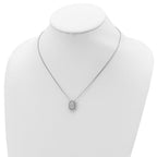 Sophia Jewelers Sterling Silver CZ Unisex 18 Elegant Necklace