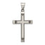 Sterling Silver 925 Latin Cross Pendant with Polished Antiqued Finish