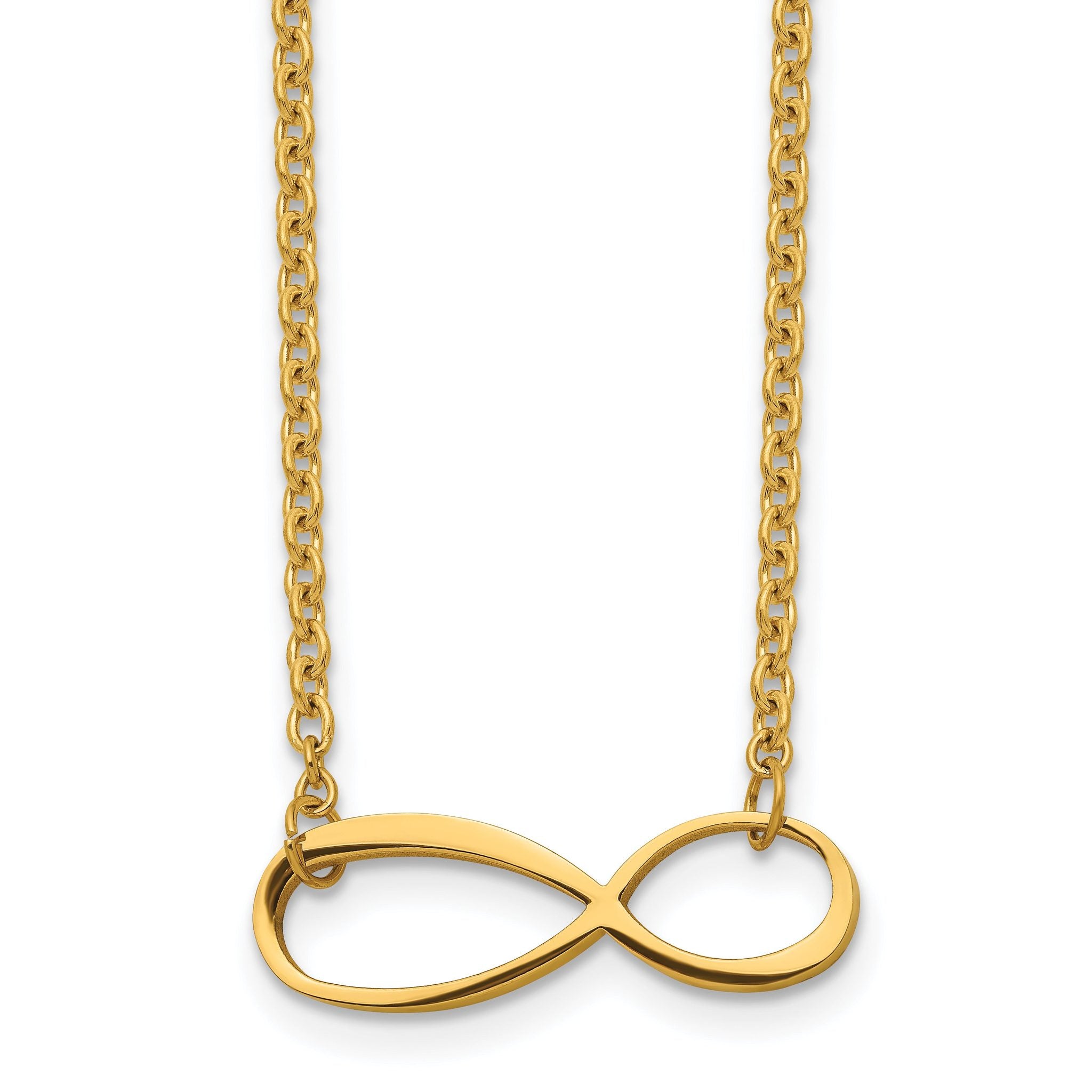 Infinity Symbol Necklace in Stainless Steel & Gold-Tone Main image