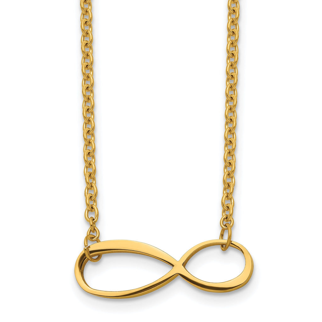 Infinity Symbol Necklace in Stainless Steel & Gold-Tone