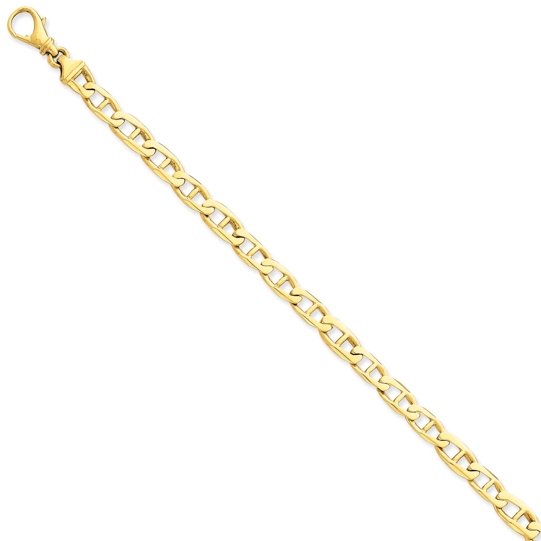 14K Gold Fancy Link Bracelet with Polished Finish by Sophia Jewelers Main image
