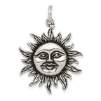 Sophia Jewelers Vintage Inspired Sterling Silver Sun Charm for Men