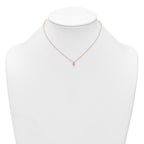 Sterling Silver Rose-tone Polished Heart Childrens 14 inch Necklace
