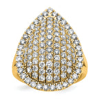 14k 2 carat Lab Grown Diamond VS/SI+ G+ Complete Fashion Ring