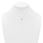 Sterling Silver Polished White CZ Angel Childrens 14 inch Necklace and Post Earrings Set