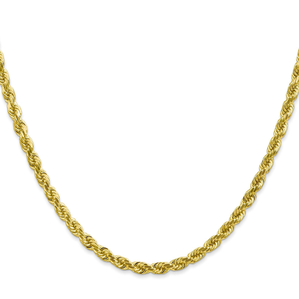 Diamond-Cut Rope Chain in 10K Yellow Gold