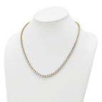 14k 27 3/4 carat Lab Grown Diamond VS/SI+ G+ Complete Round 16 inch Graduated Tennis Necklace