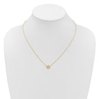 14K Polished 4-Leaf Clover w/2in ext. Necklace