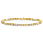 10K 3.0mm Wide Diamond-Cut Double Rope Bracelet
