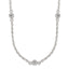 Sterling Silver Polished 5-Station CZ Necklace